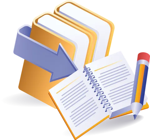 Information book with digital data folder  Illustration