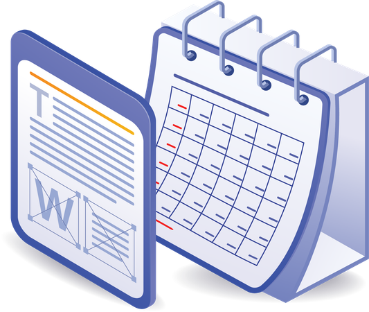 Information sheet calendar  Illustration