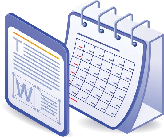 Information sheet calendar  Illustration