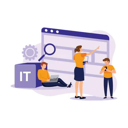 Information Technology course  Illustration