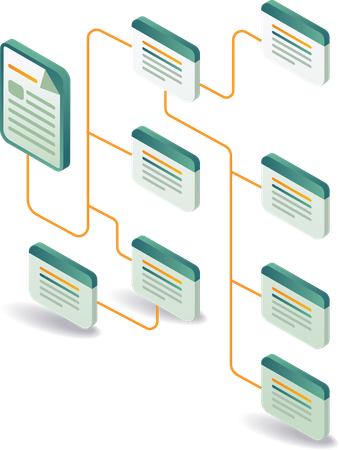 Information technology data network  Illustration