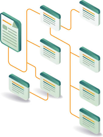 Information technology data network  Illustration