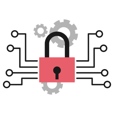 Abschirmung von Informationen vor potenziellen Hackern  Illustration