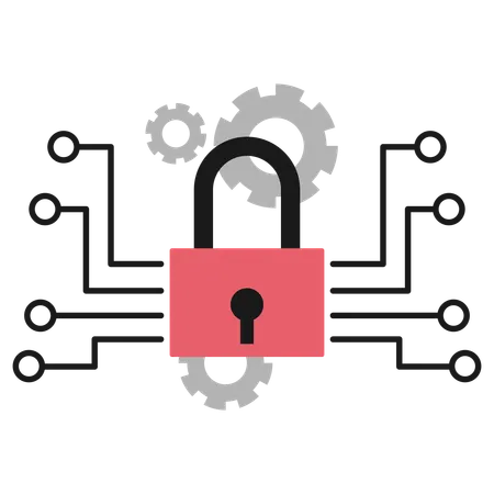 Abschirmung von Informationen vor potenziellen Hackern  Illustration