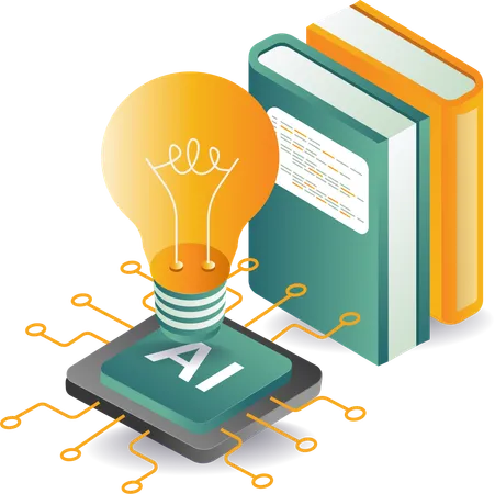 Erfahren und erkunden Sie Informationen zur KI-Technologie  Illustration