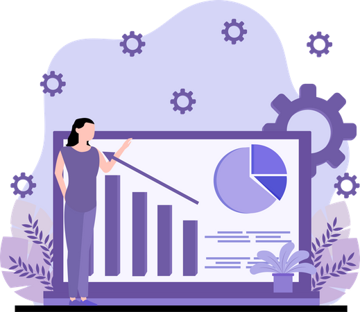 Informe de análisis de crecimiento empresarial  Ilustración