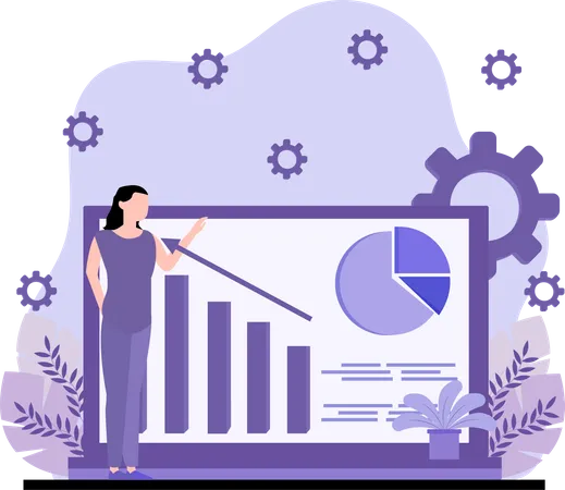 Informe de análisis de crecimiento empresarial  Ilustración