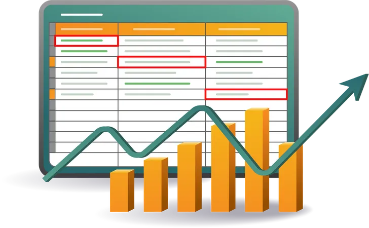 Informe de análisis y crecimiento empresarial  Ilustración