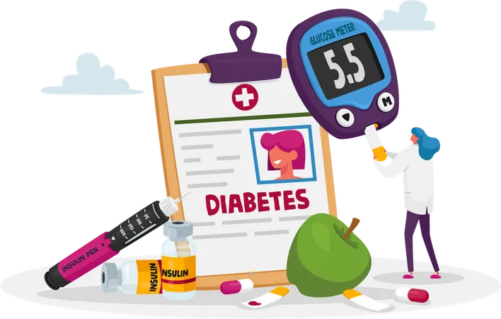 Informe de diabetes  Ilustración