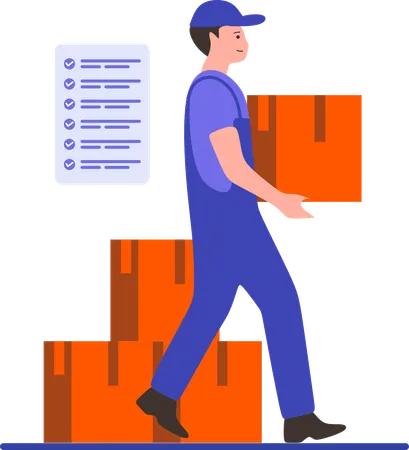 Informe de logística de entrega elaborado por empleado  Ilustración