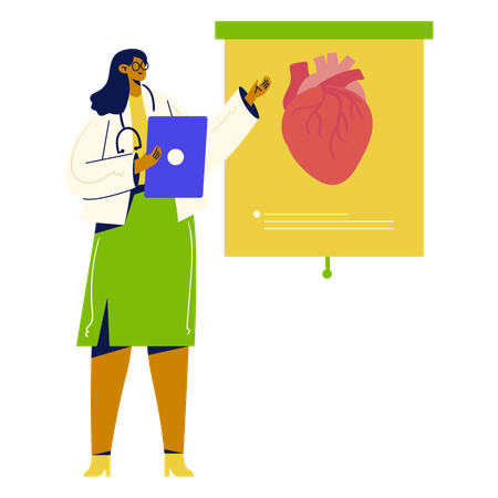 Informe de salud del corazón  Ilustración