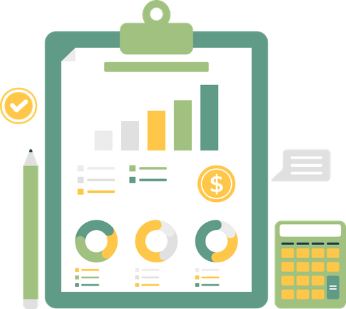 Informe financiero  Ilustración