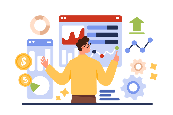 Evaluación de informes de datos.  Ilustración