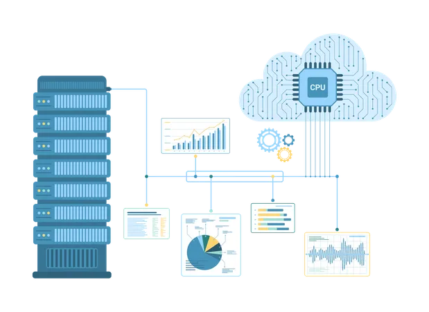 Infraestructura de datos grandes  Illustration