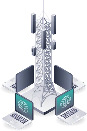 Infrastructure de tour pour les technologies de données et de l'information  Illustration