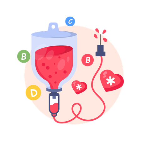 Infusão de sangue  Ilustração