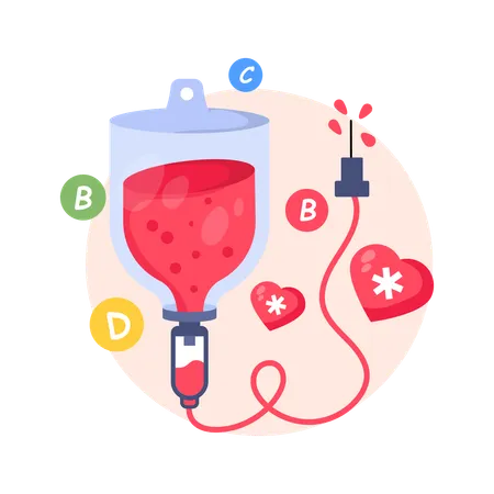 Infusão de sangue  Ilustração