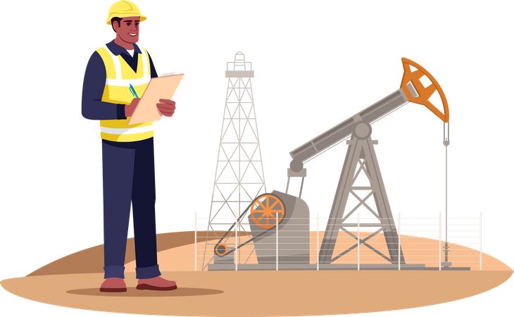 Ingeniería de extracción de petróleo  Ilustración