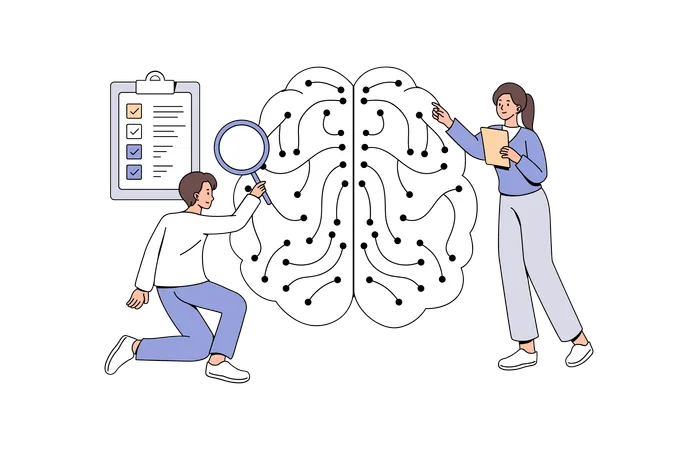 Los ingenieros crean inteligencia artificial  Ilustración