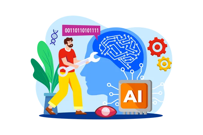 Ingenieur für künstliche Intelligenz  Illustration