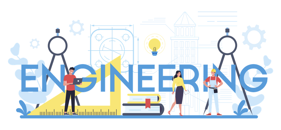 Studierende der Ingenieurwissenschaften  Illustration