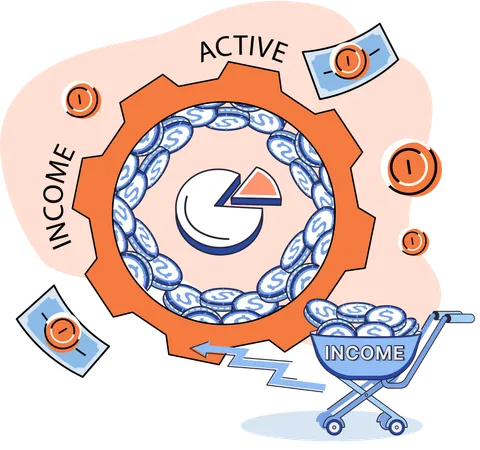 Ingresos activos obtenidos en el curso de una determinada actividad  Ilustración