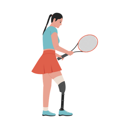 Inhabilitar a las mujeres jugando tenis  Ilustración