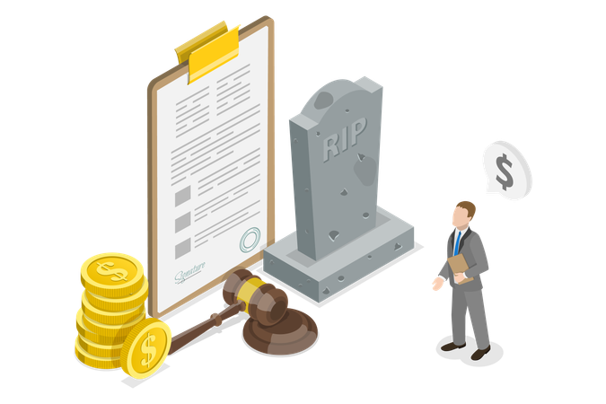 Inheritance And Testament Notary Service  Illustration