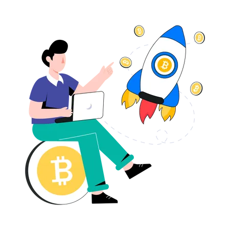 Inicio de bitcoin  Ilustración