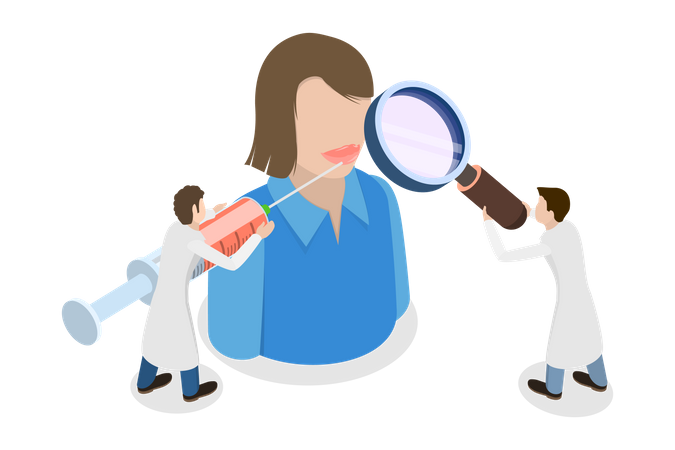 Injection de beauté des lèvres  Illustration