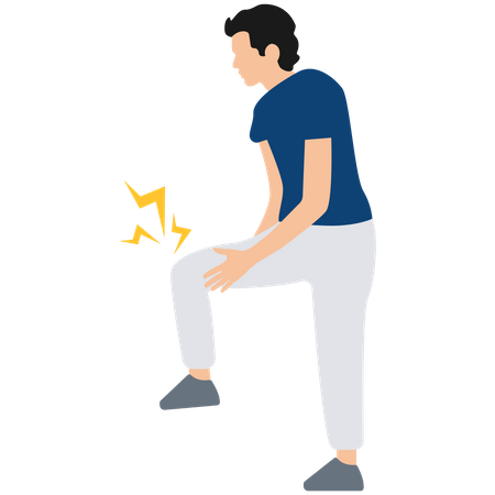 Injured man Illustration