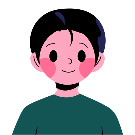 Garçon innocent souriant  Illustration