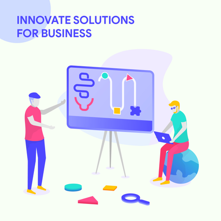 Innovate Solution For Business  Illustration