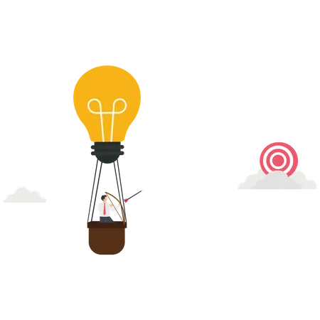 Innovation help business to business target Illustration