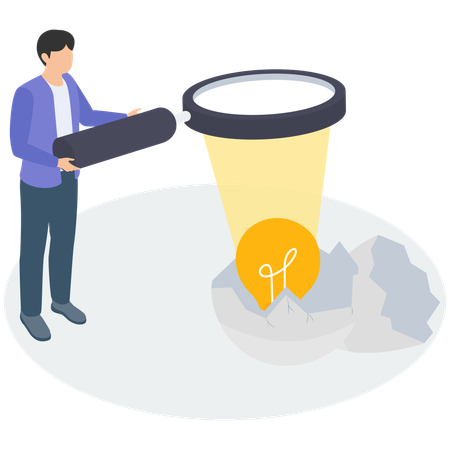 Innovation or solution for business  Illustration