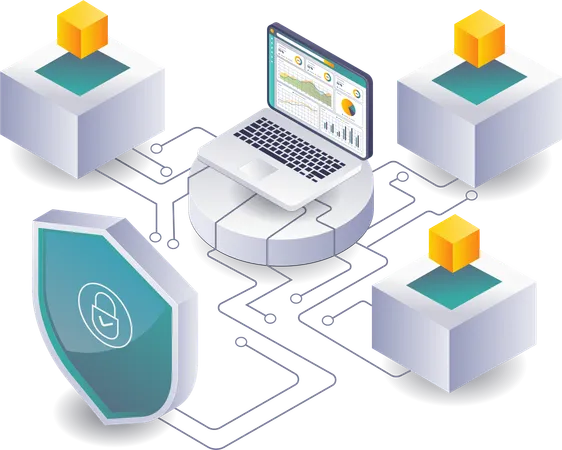 Innovationen im Blockchain-Datenanalyse-Management  Illustration