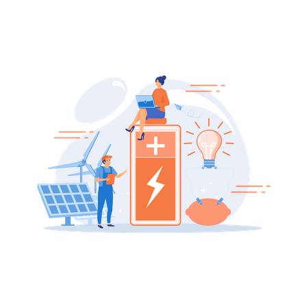 Innovative Battery Technology  Illustration