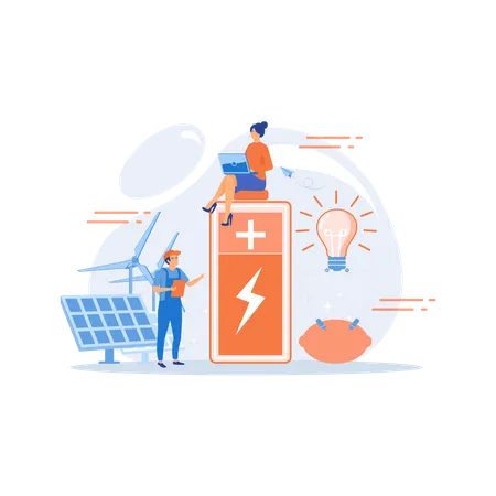 Innovative Battery Technology  Illustration