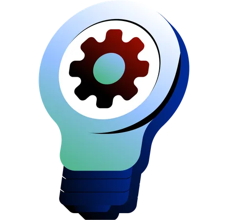 This Illustration Features A Light Bulb Integrated With A Gear Inside Symbolizing The Concept Of Innovative Thoughts And Creative Problem Solving In Technology And Business Sectors Illustration