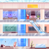 inside shopping mall illustration free download