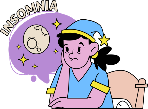 Insomnia Disorder Problem  Illustration