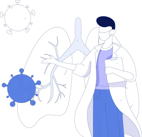 Inspección de los pulmones  Ilustración