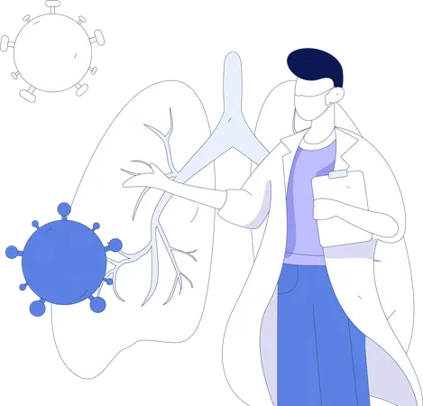 Inspección de los pulmones  Ilustración