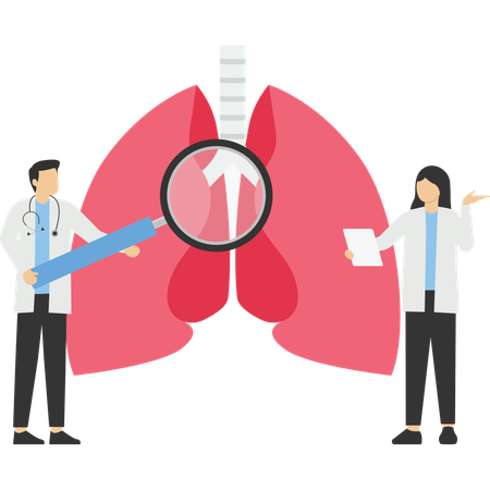 Inspección pulmonar  Ilustración