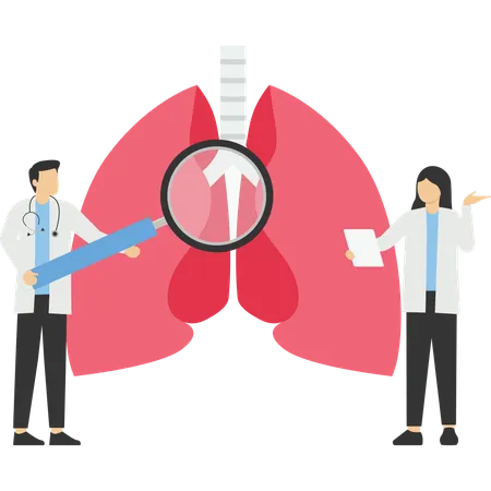 Inspección pulmonar  Ilustración