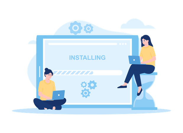 Instalação de software  Ilustração