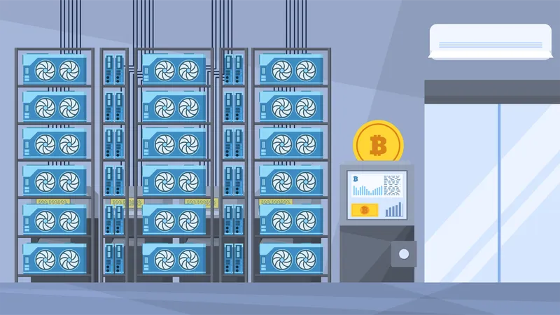 Instalación de minería de bitcoins  Ilustración