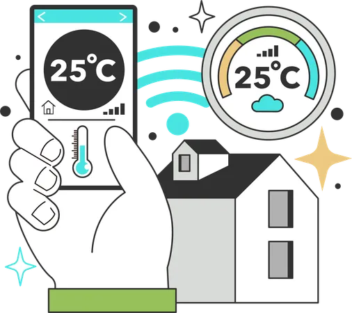 Install small thermostat  Illustration