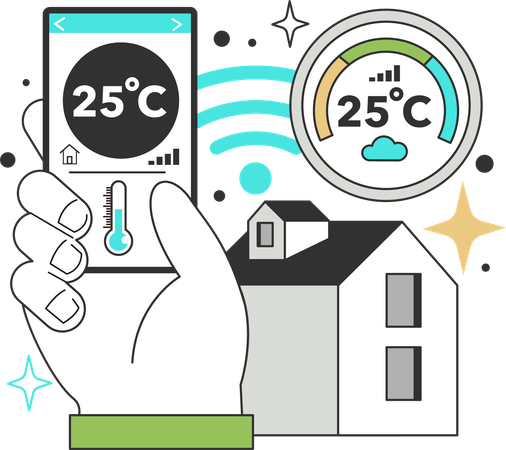 Install small thermostat  Illustration