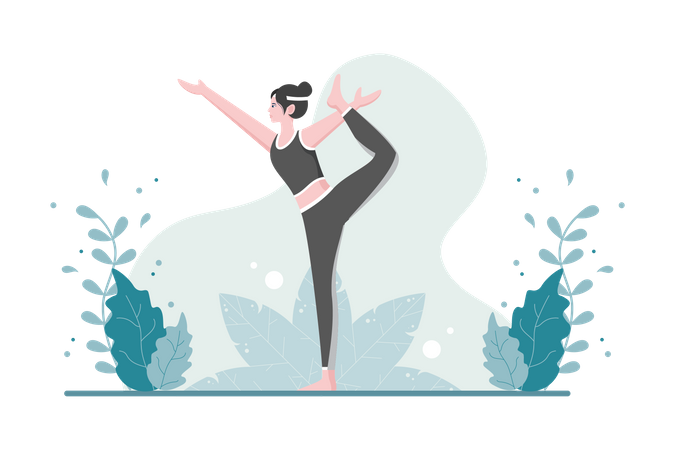 Professeur de yoga  Illustration